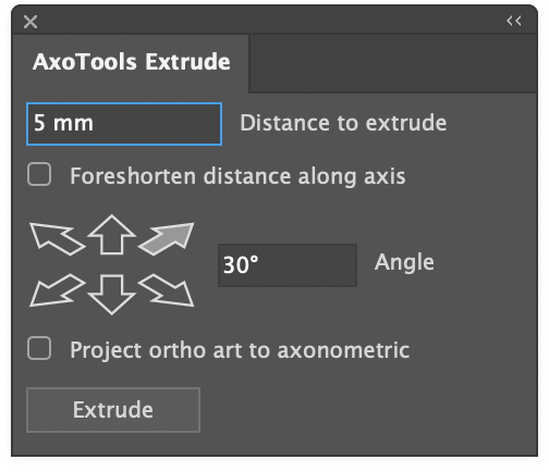 extrude units in mm