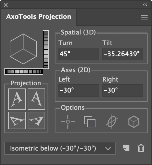 AxoTools bottom projection