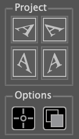 perspective panel projection buttons