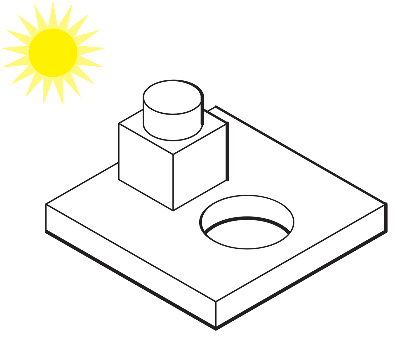 upper-left shaded line weight