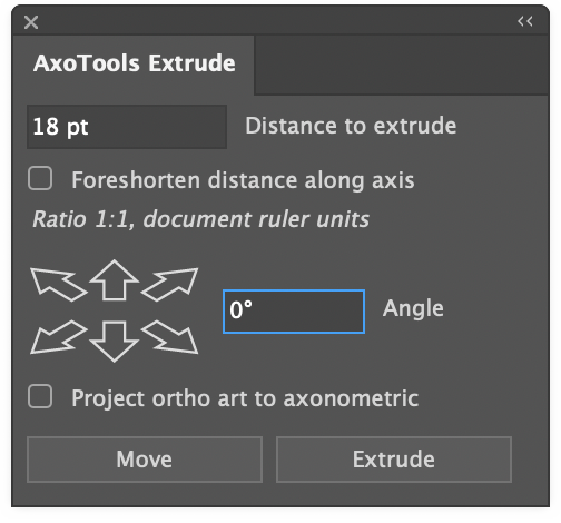 extrude panel 0 angle