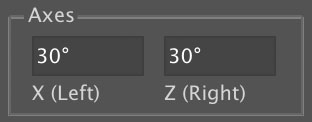 AxoTools Projection panel settings axes