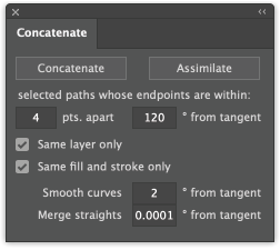 Concatenate plugin panel