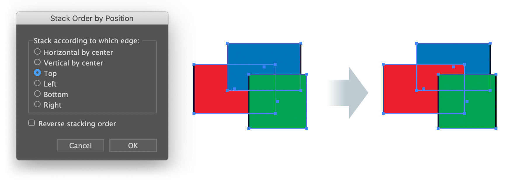 stack by position