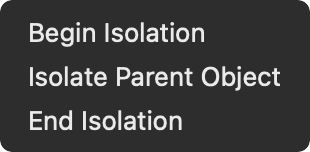 isolation menu