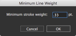 Minimum Line Weight function