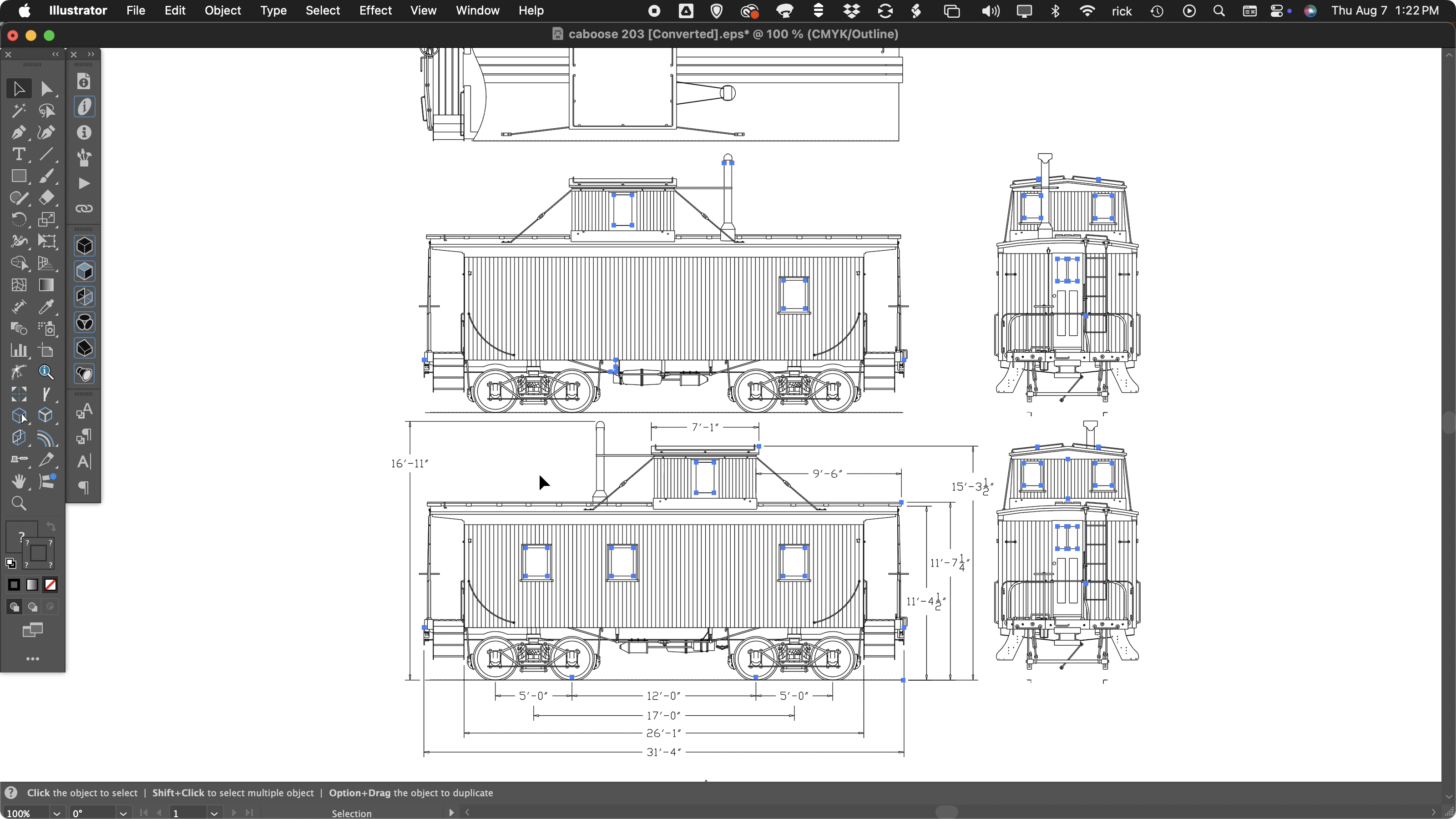 remove duplicate paths, caboose drawing 3
